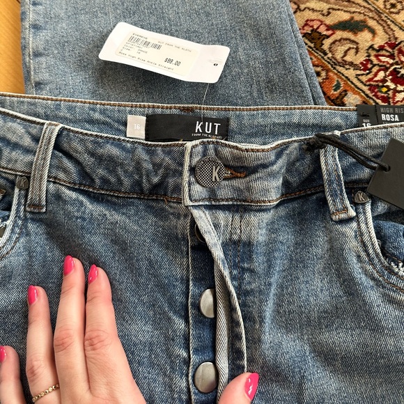 KUT Rosa High Rise Ankle Straight Leg Denim - Picture 3 of 4
